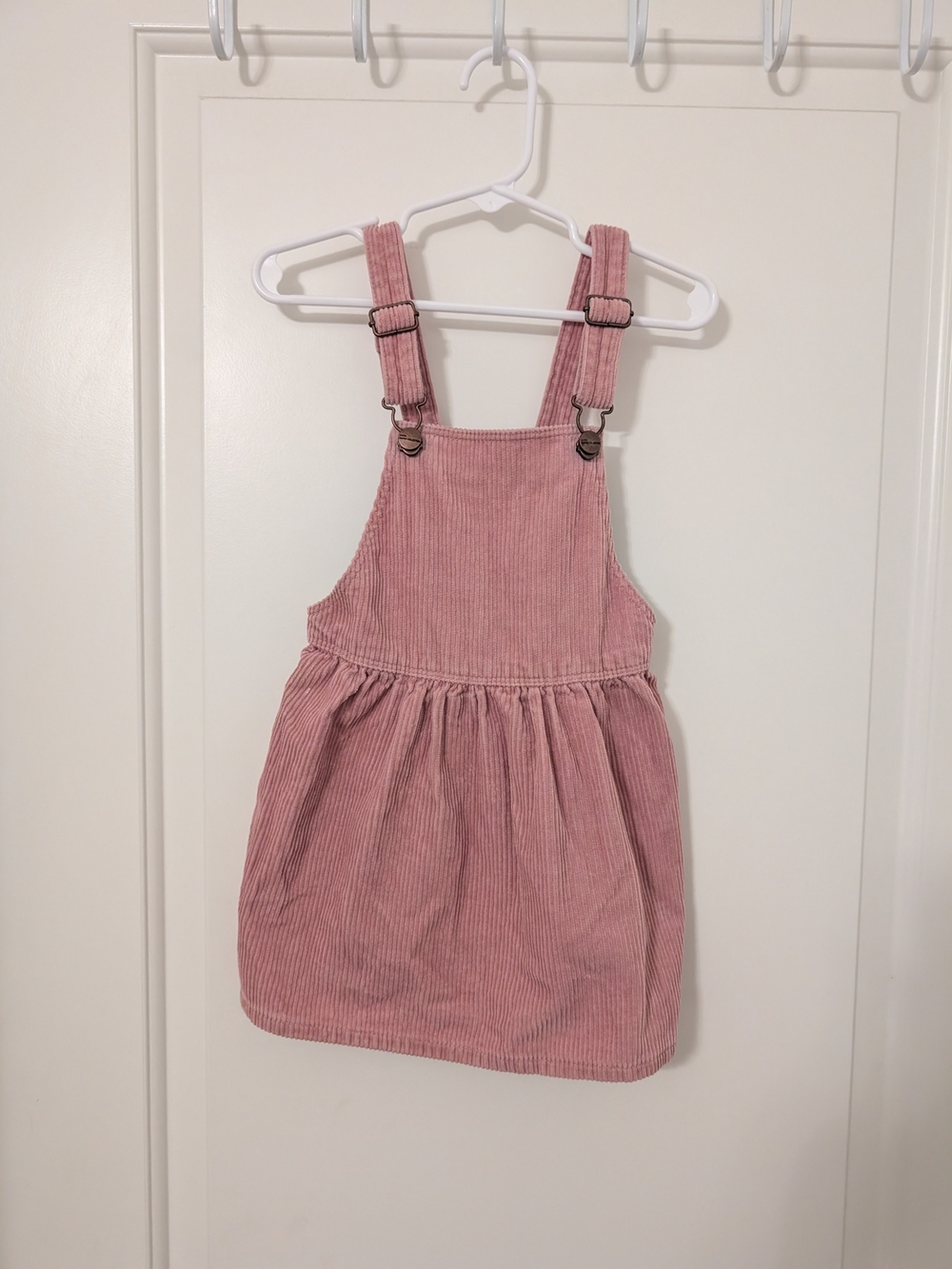 Zara Girls 2-3Y Dusty Pink Corduroy Pinafore Overall Dress Cottagecore